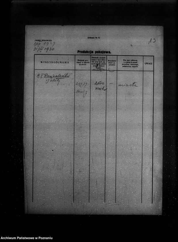 Obraz 17 z jednostki "Kwestionariusz Elektrowni Miejskiej w Bojanowie powiat rawicki"