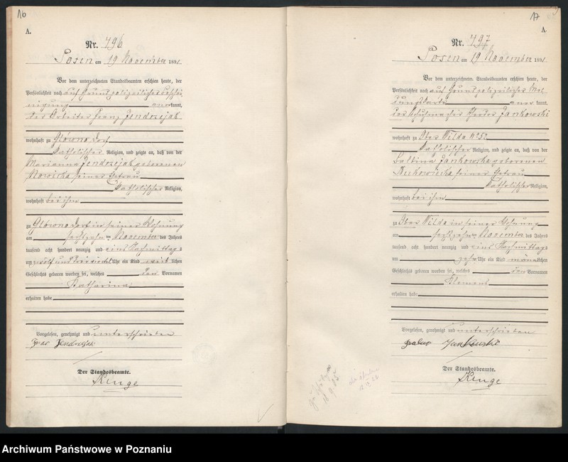 Obraz 11 z jednostki "Księga urodzeń t. II"