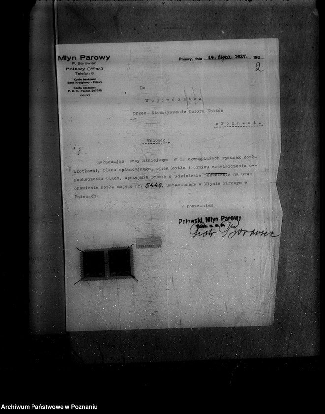 Obraz 6 z jednostki "Młyn parowy w Pniewach powiat szamotulski nr woj. 5992"