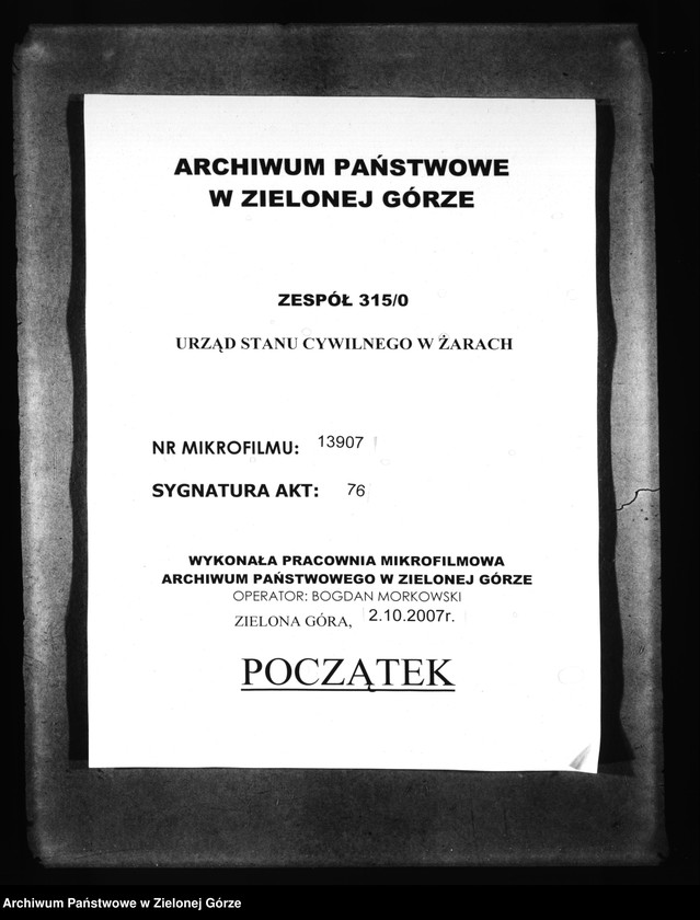 Obraz 1 z jednostki "[Księga akt urodzenia rok 1910-Żary miasto]"