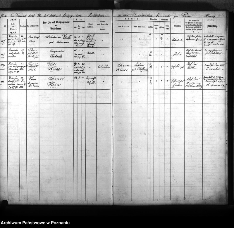 Obraz 13 z jednostki "Verstorbenenbuch"