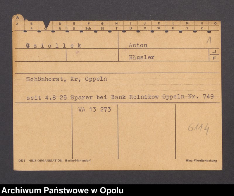 Obraz 3 z jednostki "[Cziollek Anton, zam. Schönhorst]"