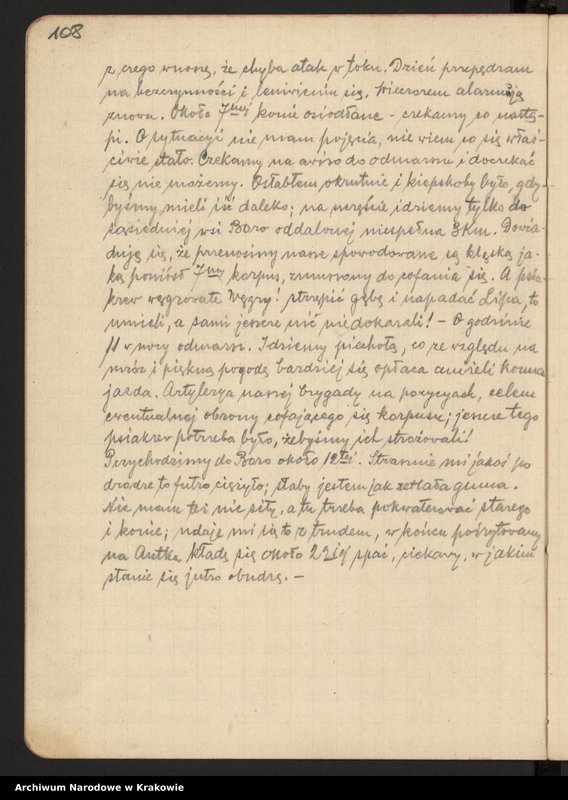 image.from.collection.number "Wydane drukiem. Edycje źródłowe materiałów archiwalnych z zasobu ANK. cz.1; Dzienniki frontowe Kazimierza Filara z lat 1915-1918.111"