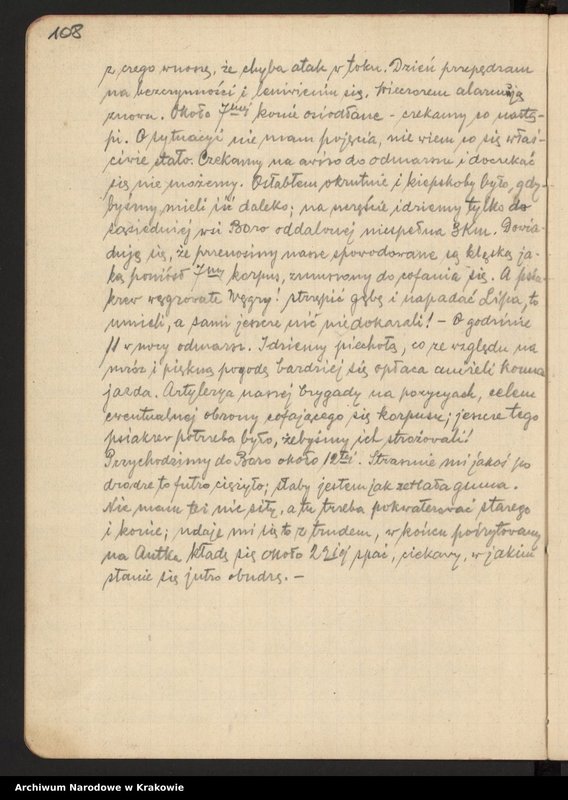 Obraz 14 z kolekcji "Wydane drukiem. Edycje źródłowe materiałów archiwalnych z zasobu ANK. cz.1; Dzienniki frontowe Kazimierza Filara z lat 1915-1918."