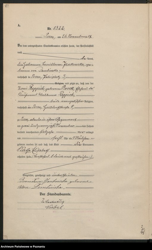 Obraz 12 z jednostki "Księga miejscowa urodzeń tom IV [Rejestr główny urodzeń]"