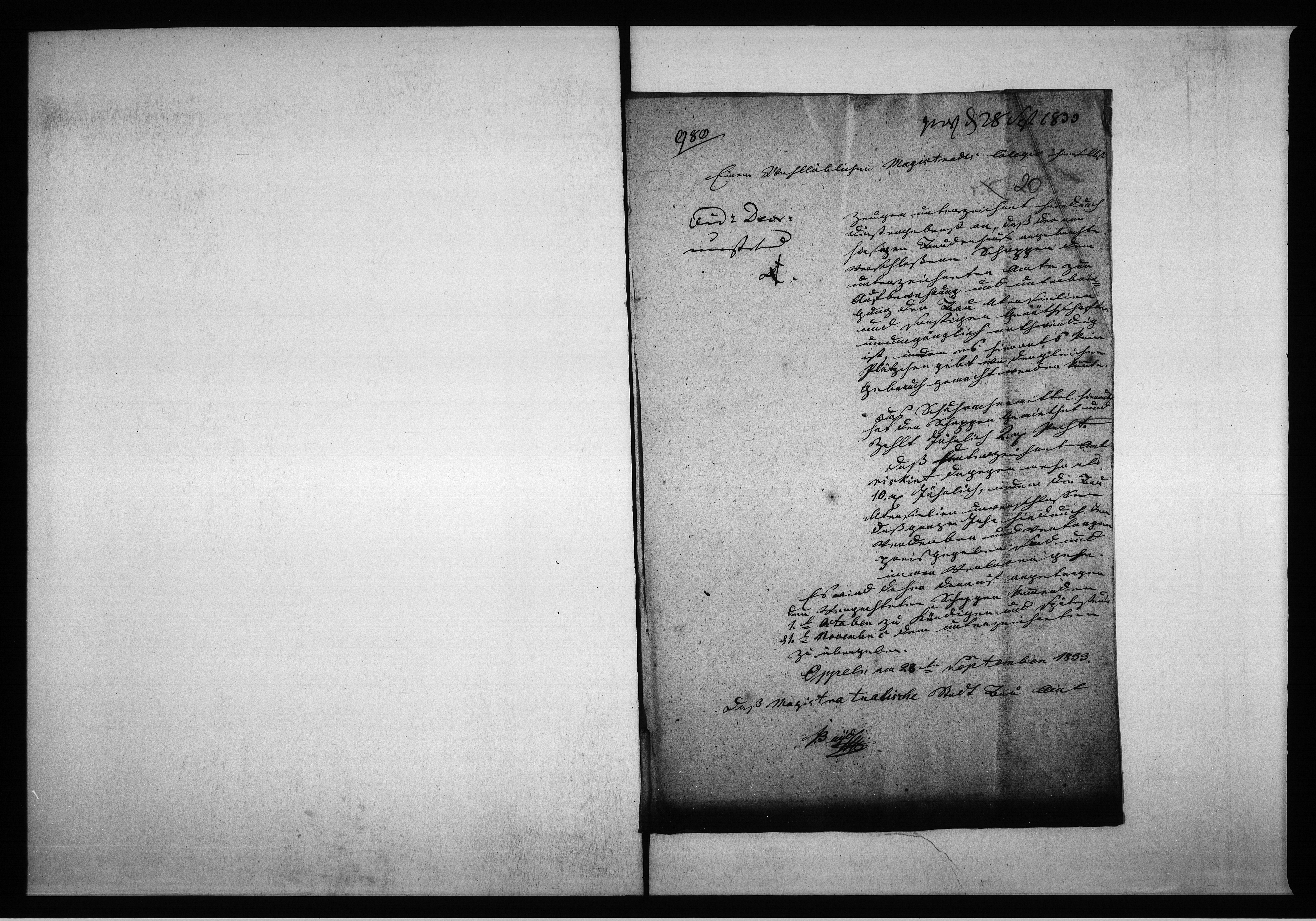 Obraz 19 z jednostki "Acta über die Verpachtung des neu erbauten Bauden und resp: Magazin Gebäudes Vol. I de anno 1828"