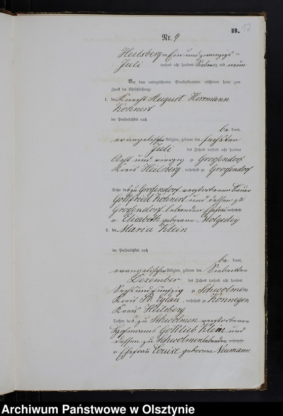 image.from.unit.number "Heiraths-Haupt-Register Nr 1 - 33"