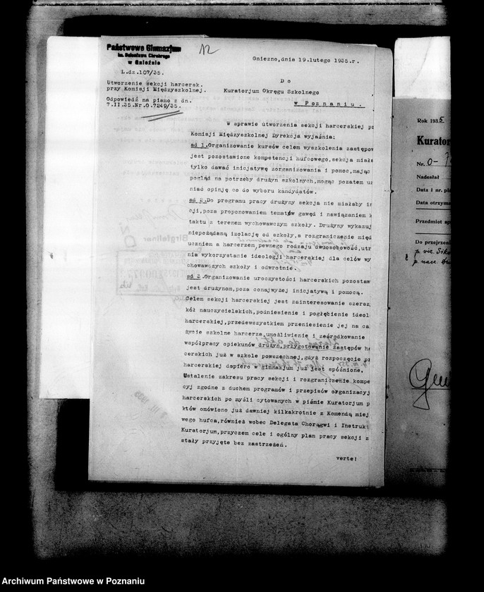 Obraz 14 z jednostki "Państwowe Gimnazjum imienia Bolesława Chrobrego- Gniezno"