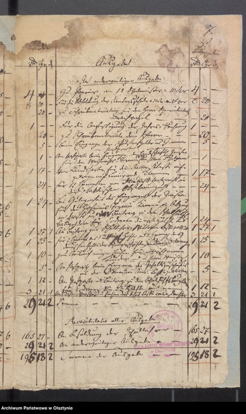 image.from.unit.number "Passenheimsche Schul-Cassen-Rechnung"