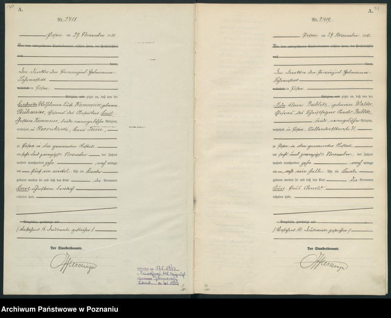 Obraz 18 z jednostki "Księga miejscowa urodzeń tom V [Rejestr główny urodzeń]"