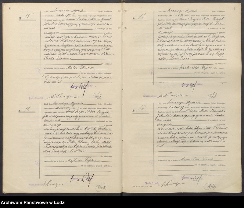 Obraz 7 z jednostki "Akta zgonów od numeru 1 do numeru 999"