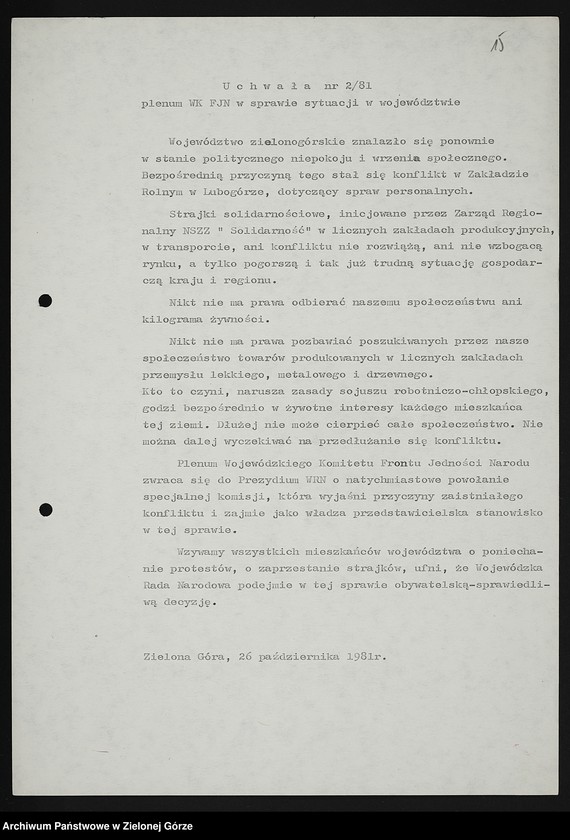 image.from.unit.number "Posiedzenia plenarne Wojewódzkiego Komitetu Frontu Jedności Narodu"