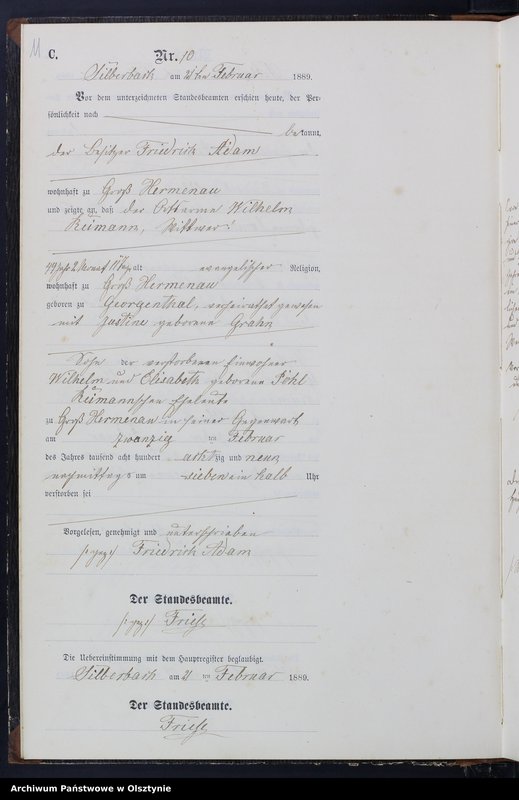 image.from.unit.number "Sterbe-Neben-Register Nr 1 - 61"