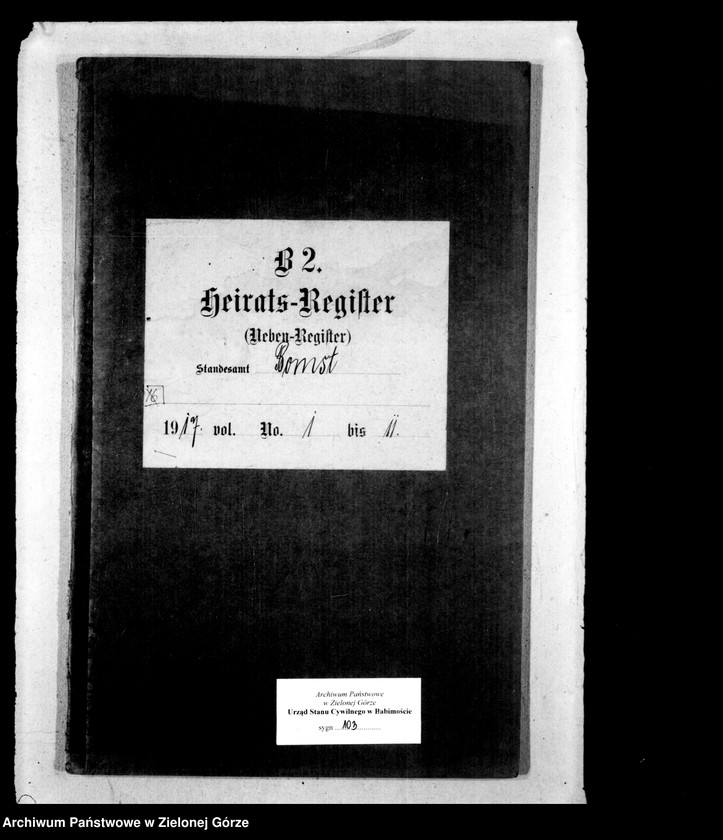 Obraz z jednostki "Heirats-Neben-Register"