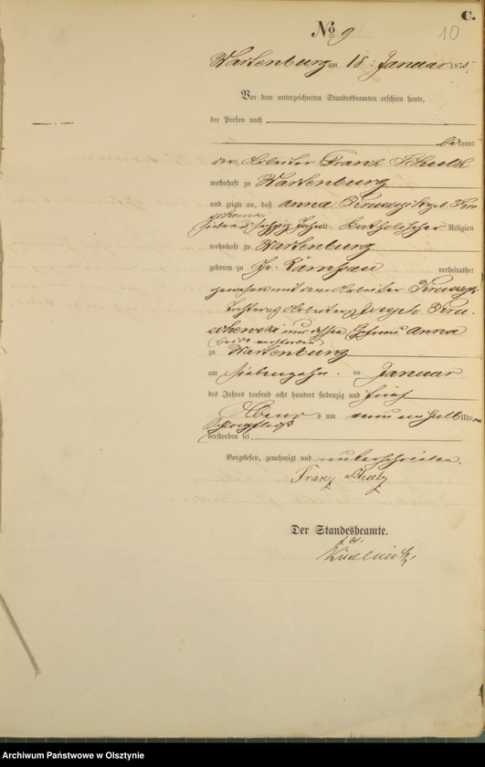 image.from.unit.number "Haupt-Sterbe-Register Nr 1 - 115"