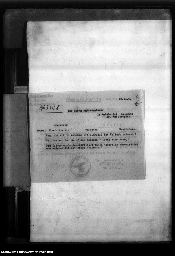 Obraz 12 z jednostki "Robert (August?) Kalisch (Rosko, powiat Chodzież"