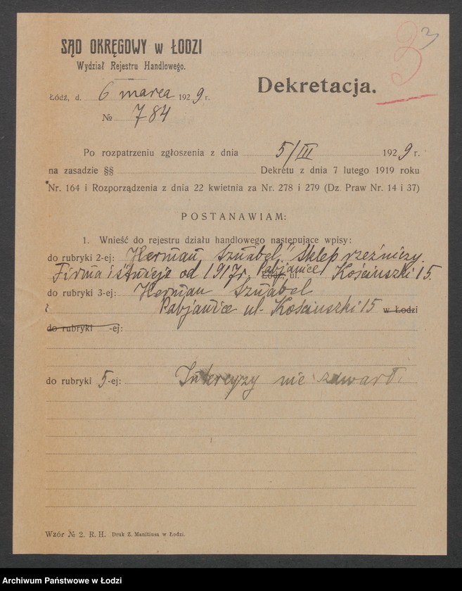 Obraz 5 z jednostki "Herman Sznabel- sklep rzeźniczy"