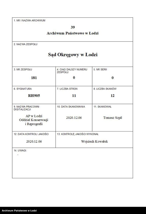 Obraz 1 z jednostki "Icek Salomon Rosenfeld- sprzedaż towarów manufakturowych"