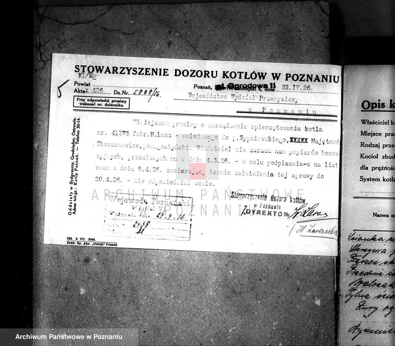 Obraz 9 z jednostki "Majętność Skoraszewice pow. gostyński, własność Sypniewskiego nr woj. kotła 5920"