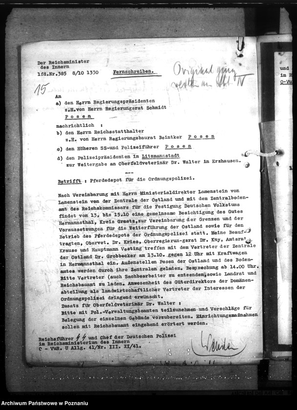 Obraz 19 z jednostki "Pferdedepot der Polizei - Hermanntal bei Neustadt (Posadowo, powiat Nowy Tomyśl) I"