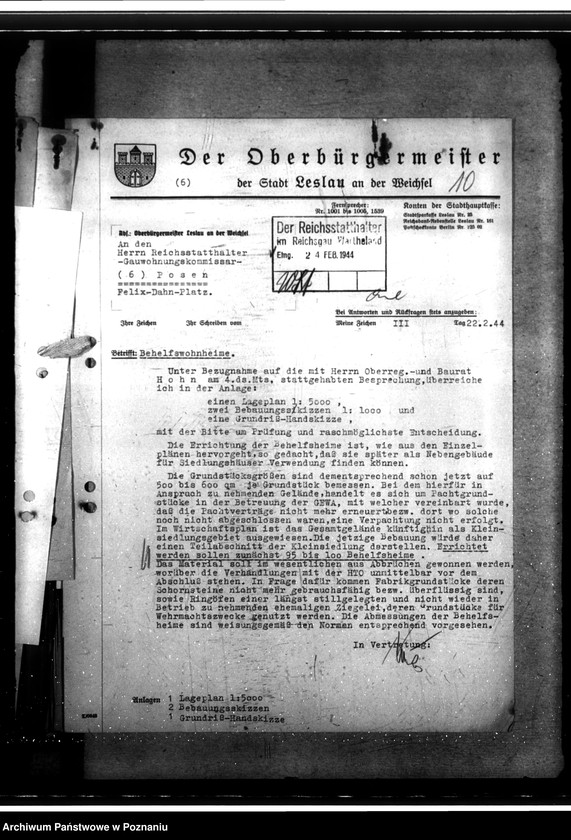 Obraz 14 z jednostki "Deutsches Wohnungshilfswerk. Bau von Behelfsheimen im Kreise Leslau (Włocławek)"