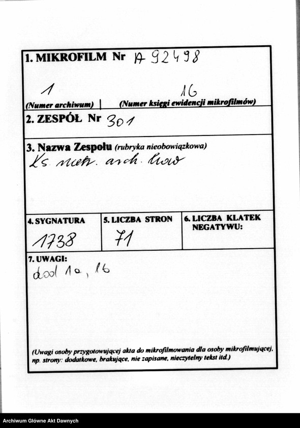 image.from.unit.number "Parafia: Bełz. Dekanat: Bełz. Kopie z ksiąg metrykalnych ur., śl., zg. dla całej parafii (miasto Bełz i wsie)."