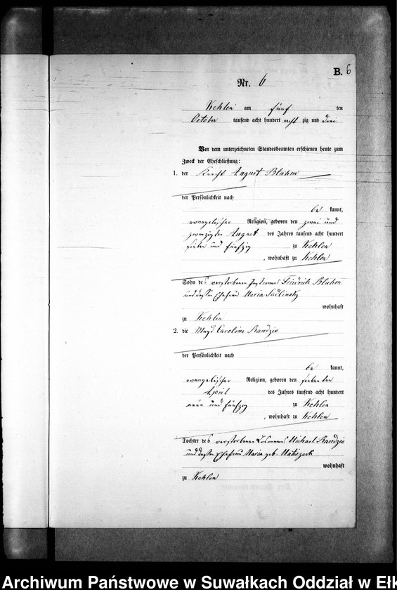 image.from.unit.number "Heiraths-Neben-Register des Preussischen Standes-Amtes Kehlen Kreis Angerburg"