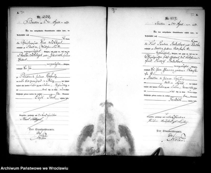 image.from.unit.number "Geburts-Haupt-Register Breslau I 1877 Band 3"