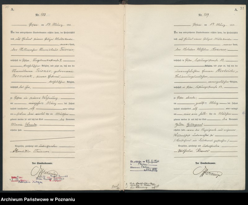 Obraz 18 z jednostki "Księga miejscowa urodzeń tom II [Rejestr główny urodzeń]"