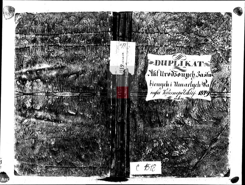 image.from.unit.number "Duplikat Akt Urodzonych, Zaślubionych i Umarłych Parafii Krasnopolskiej 1849 roku."