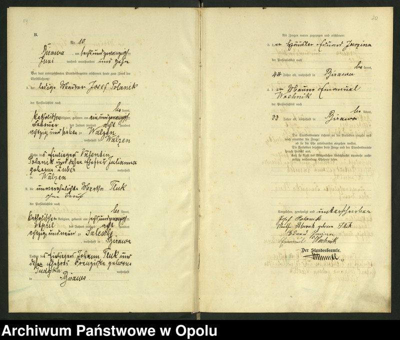 image.from.unit.number "[Urząd Stanu Cywilnego Bierawa Księga Małżeństw Rok 1910-11]"