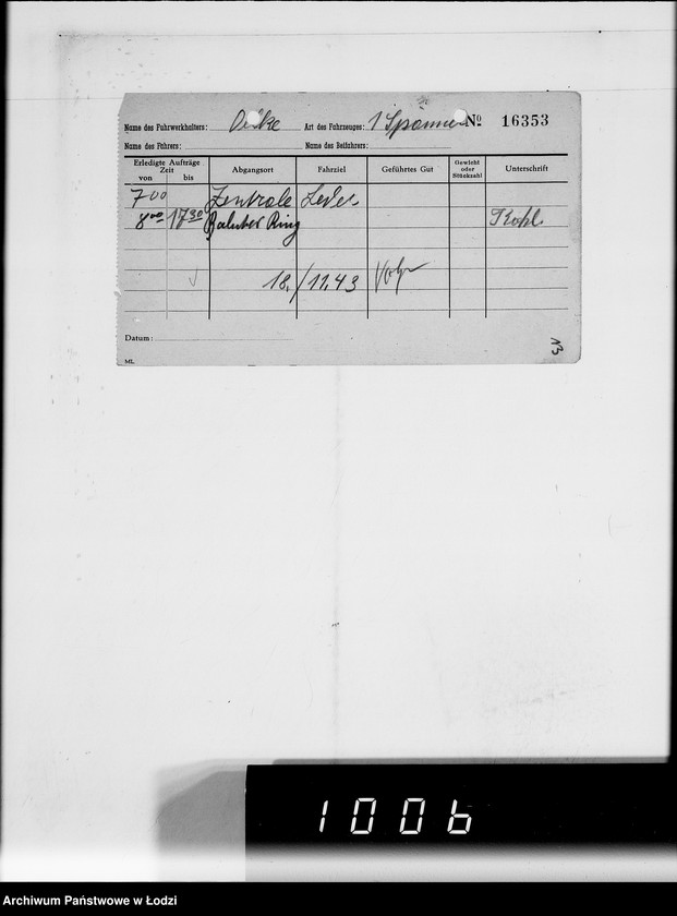 Obraz 17 z jednostki "Theodor Oelke [rachunki za dostawy towarów dla Getta]"