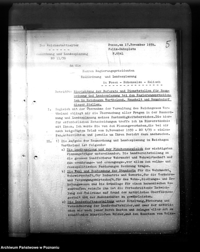 Obraz 9 z jednostki "Plany, korespondencja i statystyka w zakresie planowania przestrzennego w Kraju Warty"