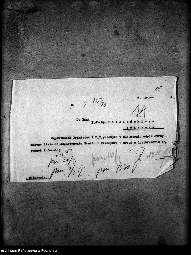 Obraz 19 z jednostki "Fabrykacja torfu - korespondencja"