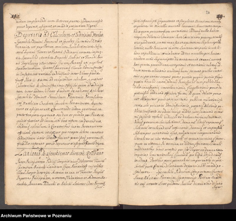 Obraz 20 z jednostki "Acta consularia civitatis SRMtis Posnaniae."