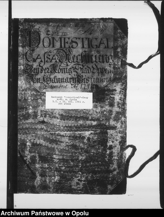 Obraz 3 z jednostki "Domnestical Cassa Rechnung. Bey der Königl[ichen] Stad Oppeln. Vom 1 January. Bis ultima Decembris Anno 1741."