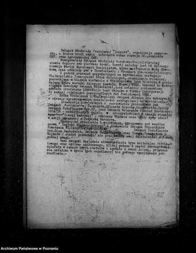 Obraz 8 z jednostki "Sprawozdanie kwartalne z życia polskich legalnych stowarzyszeń i związków za okres od 1 lipca do 31 grudnia 1933 r."