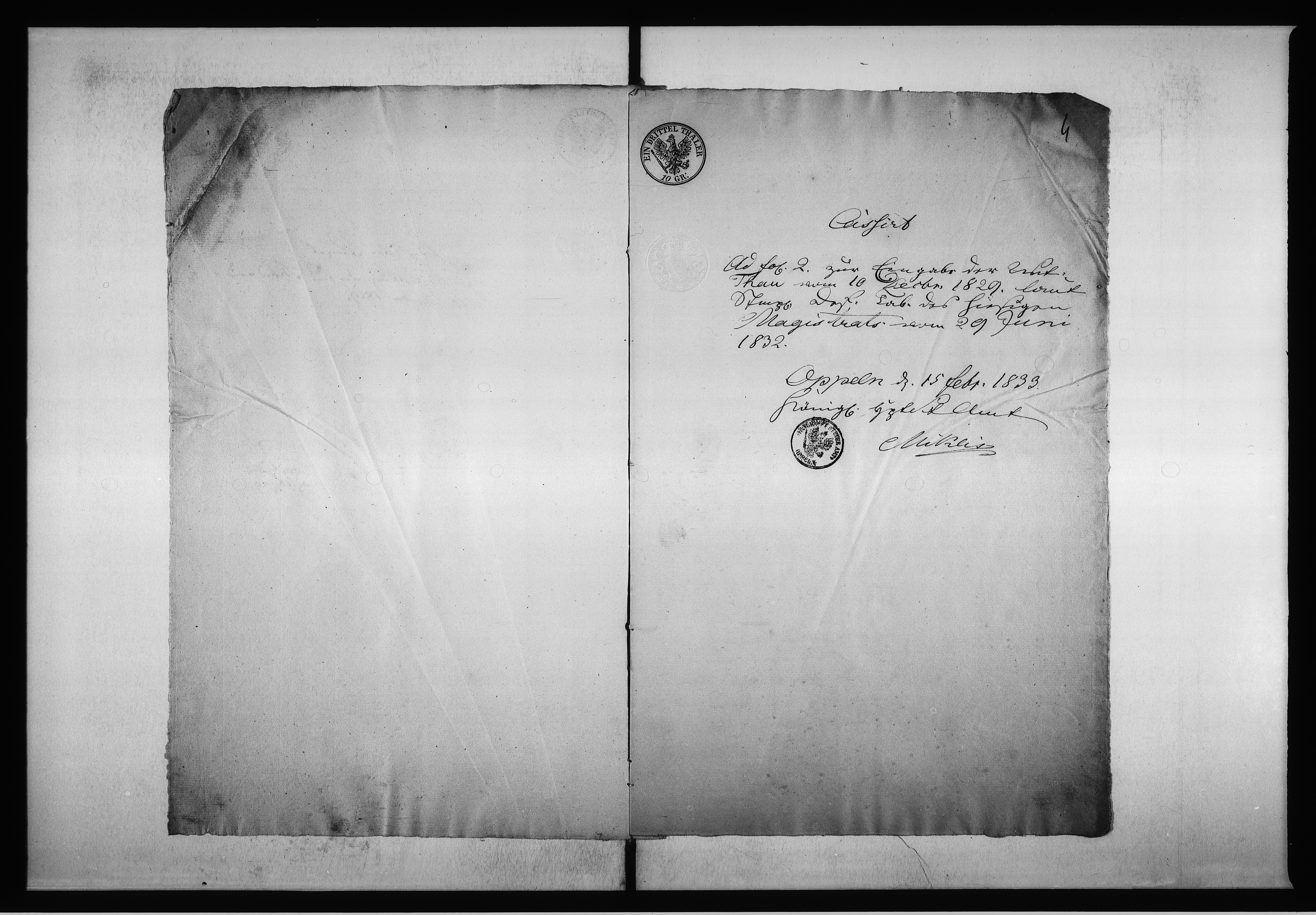 Obraz 7 z jednostki "Acta des Magistrats zu Oppeln von Verpachtung der Stadt Ziegeley Vol. IV de anno 1829 - 1836"