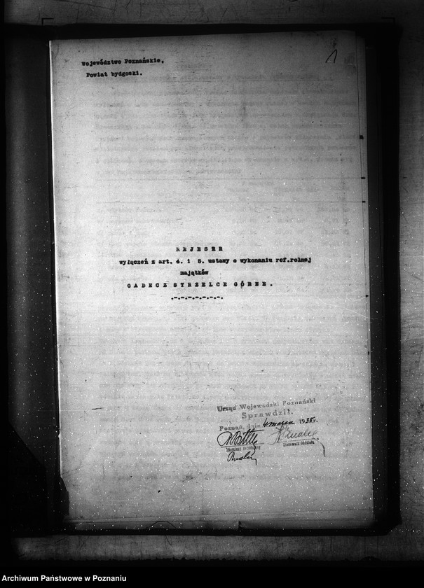 image.from.unit.number "Rejestr wyłączeń z art. 4 i 5 ustawy o wykonaniu reformy rolnej majątku Gędecz i Strzelce Górne powiatu bydgoskiego"