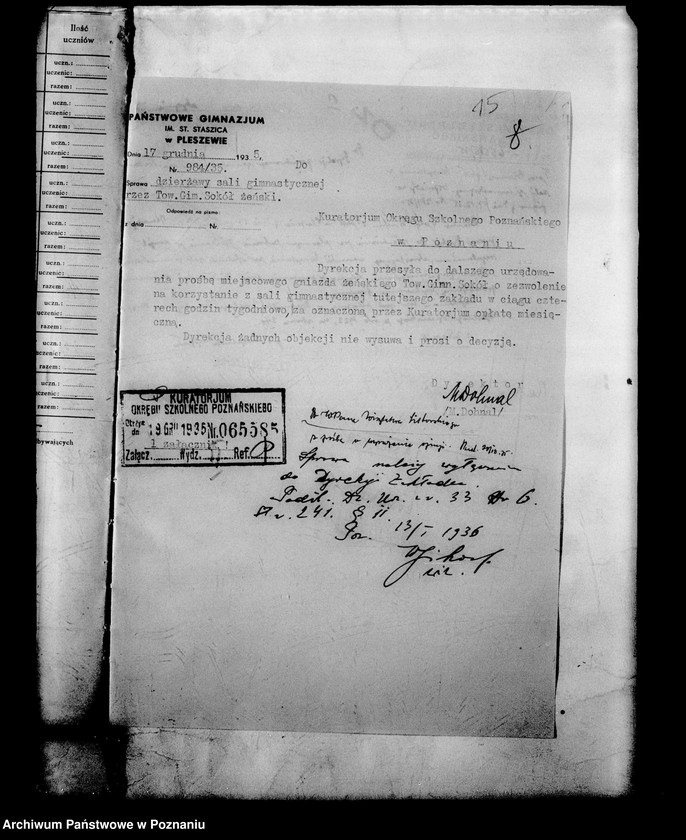 Obraz 18 z jednostki "Państwowe Gimnazjum imienia Staszica - Pleszew"