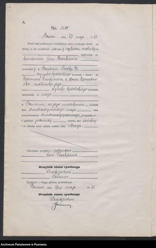 Obraz 6 z jednostki "Księga urodzeń odpis tom IV [Rejestr poboczny urodzeń]"