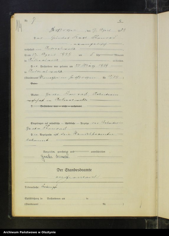 image.from.unit.number "Sterbebuch Nr 9 - 14,1 - 23,1 - 35 i 1 - 24"