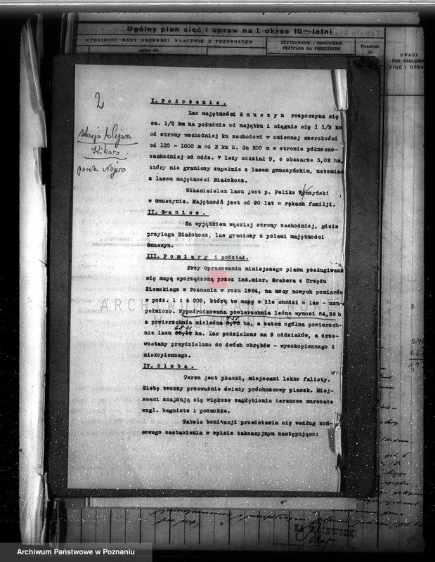 Obraz 6 z jednostki "Dodatkowy plan urządzenia gospodarstwa leśnego dla lasu majętności Grzuszyn powiat szamotulski 1937-1938"