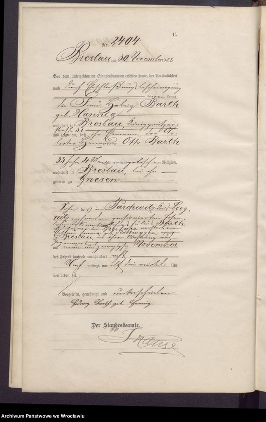 image.from.unit.number "Sterbe-Haupt-Register Breslau II 1908 Band 7"