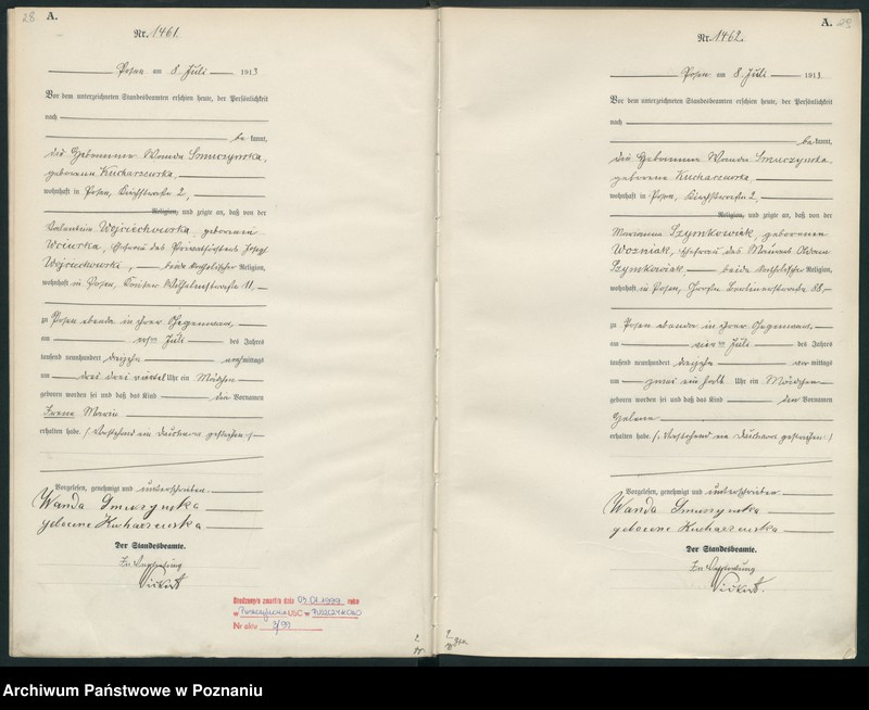 Obraz 17 z jednostki "Księga miejscowa urodzeń tom IV [Rejestr główny urodzeń]"