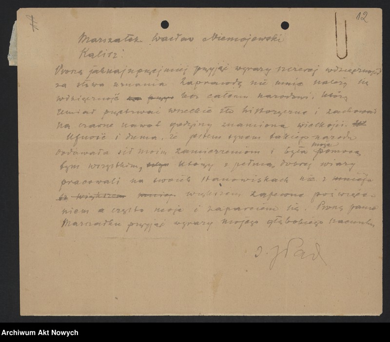 image.from.unit.number "Hołdy; listy, depesze, adresy, od instytucji, organizacji, osób prywatnych"