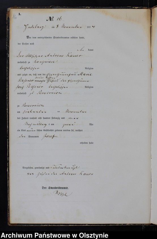 image.from.unit.number "Geburts-Haupt-Register Nr 1 - 45"