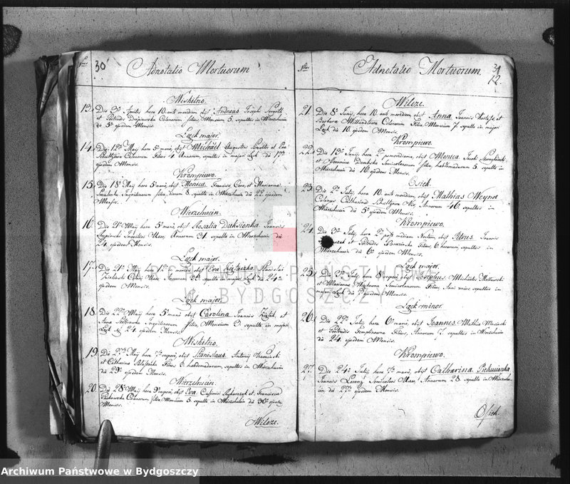 image.from.team "Akta metrykalne parafii rzymskokatolickiej w Wierzchucinie, pow. Bydgoszcz"