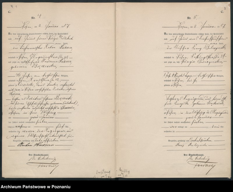 Obraz 5 z jednostki "Księga miejscowa zgonów tom I [Rejestr główny zgonów]"