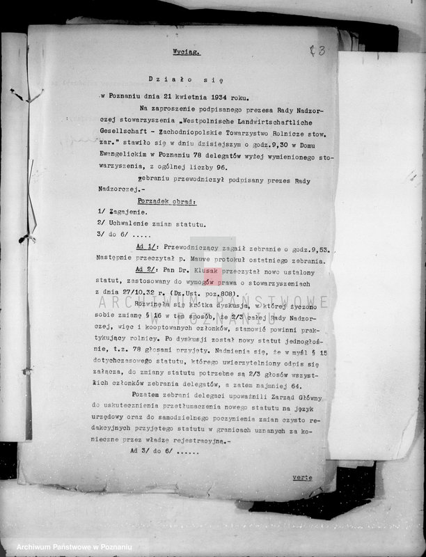 Obraz 7 z jednostki "/Zachodnio-Polskie Towarzystwo Rolnicze/ Westpolnische Landwirtschaftliche Gesellschaft"